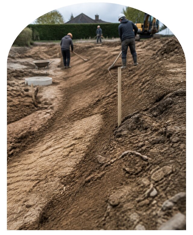 Формирование рельефа участка для благоустройства в Таре